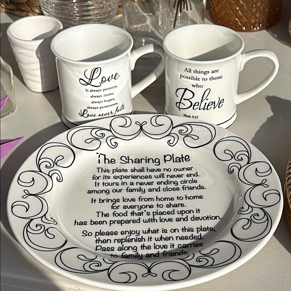 Home Essentials Other - Inspirational Mug and Plate Set